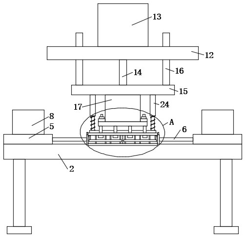 Rapid positioning and punching device for stainless steel pipe center hole