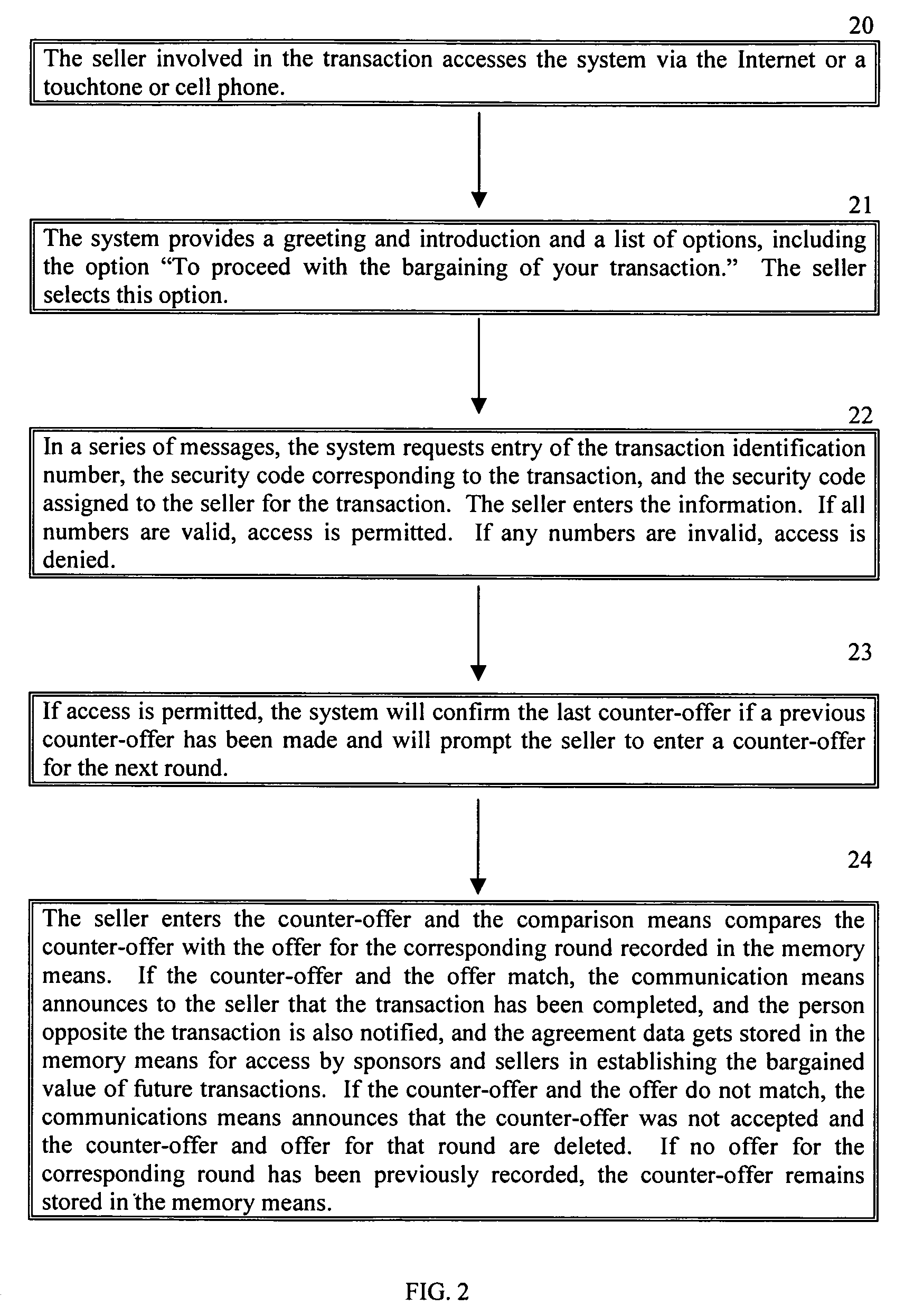 Computerized bargaining system and method
