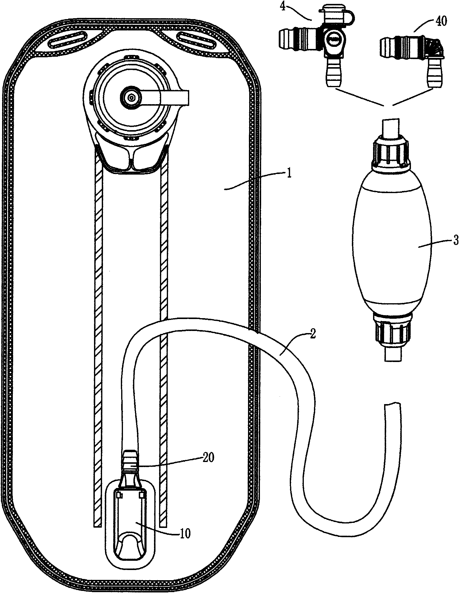 Air-inflating drinking water device