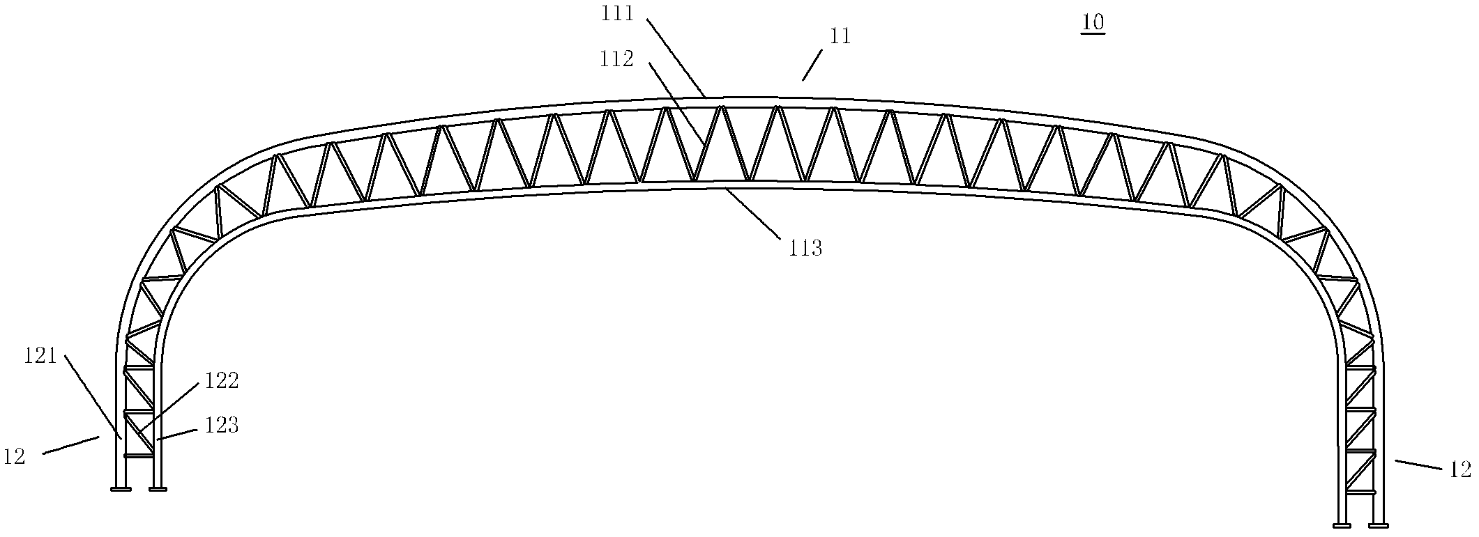 Carriage stepped unloading method after expanding large-span truss structure