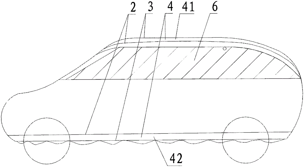 Energy saving automobile capable of reducing self-weight during driving