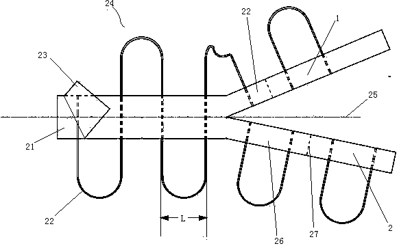 Handle rope reeling-off mechanism and handle rope reeling-off method