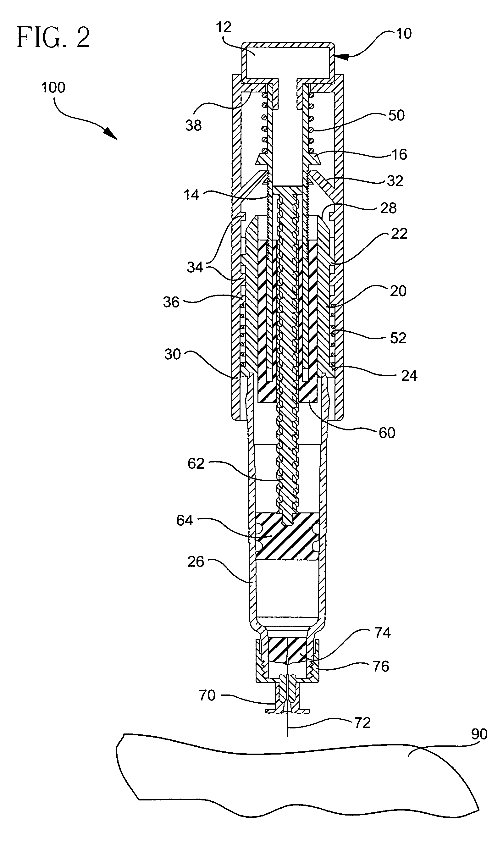 Injector device with force lock-out and injection rate limiting mechanisms