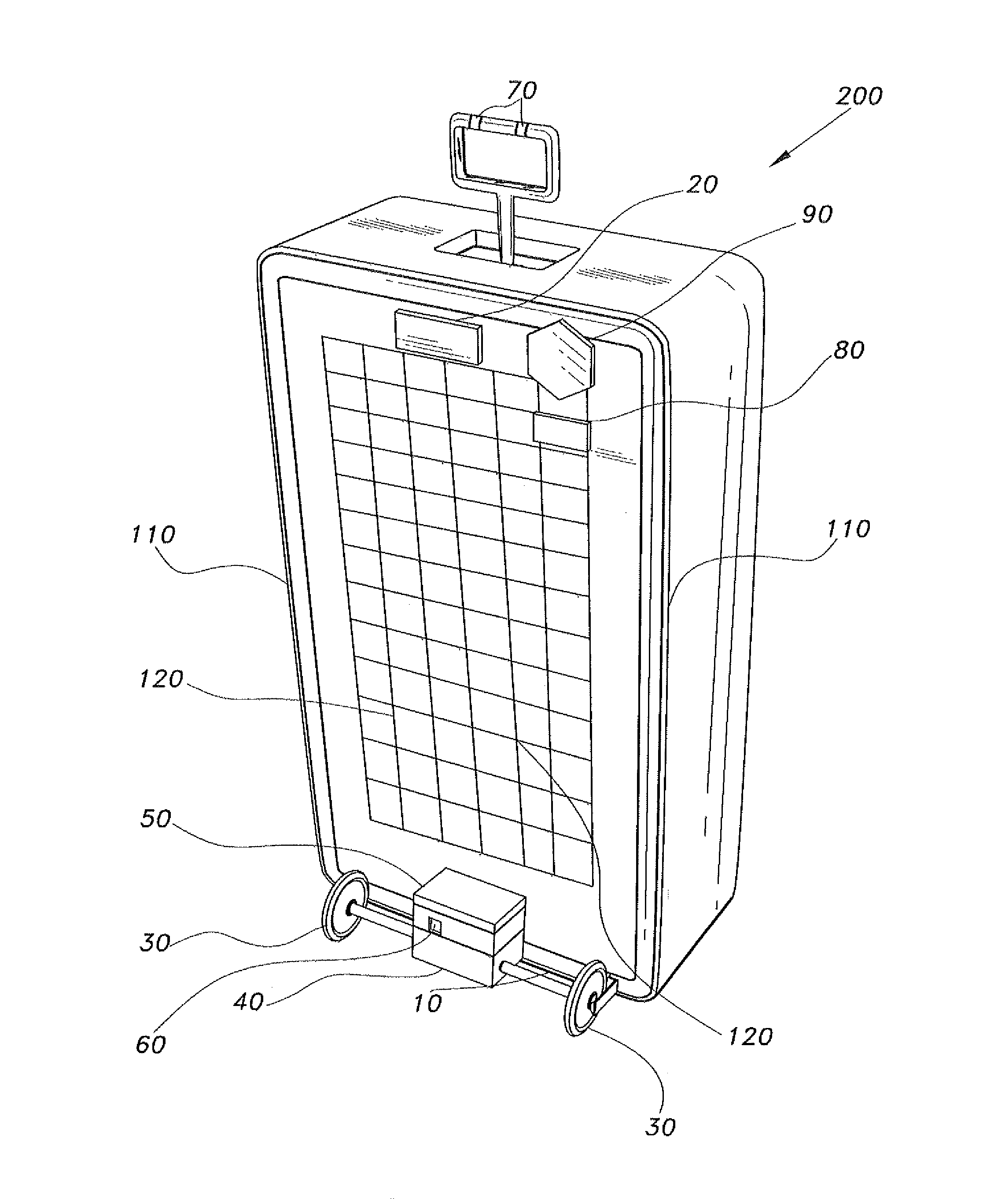 Electronic traveling suitcase