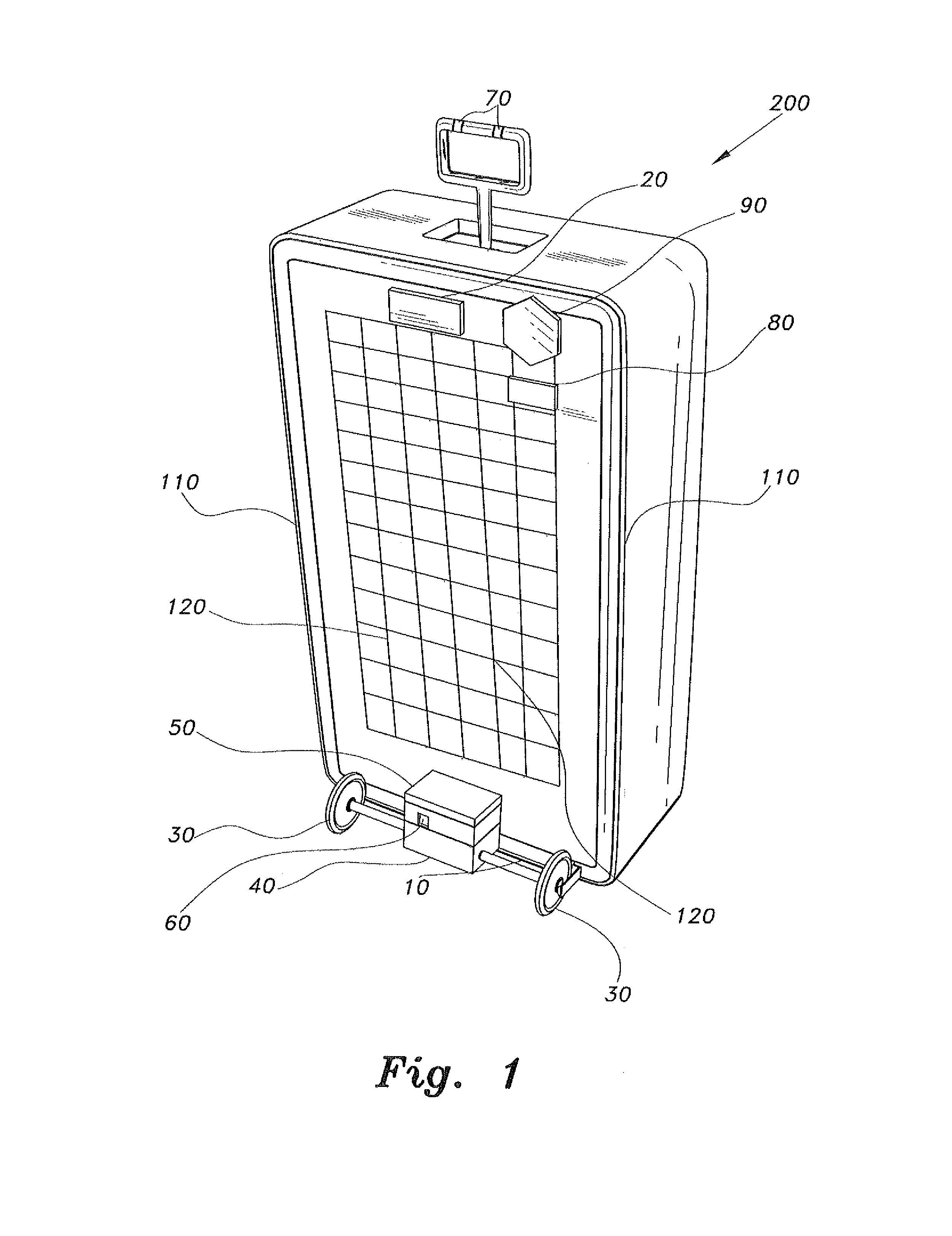 Electronic traveling suitcase