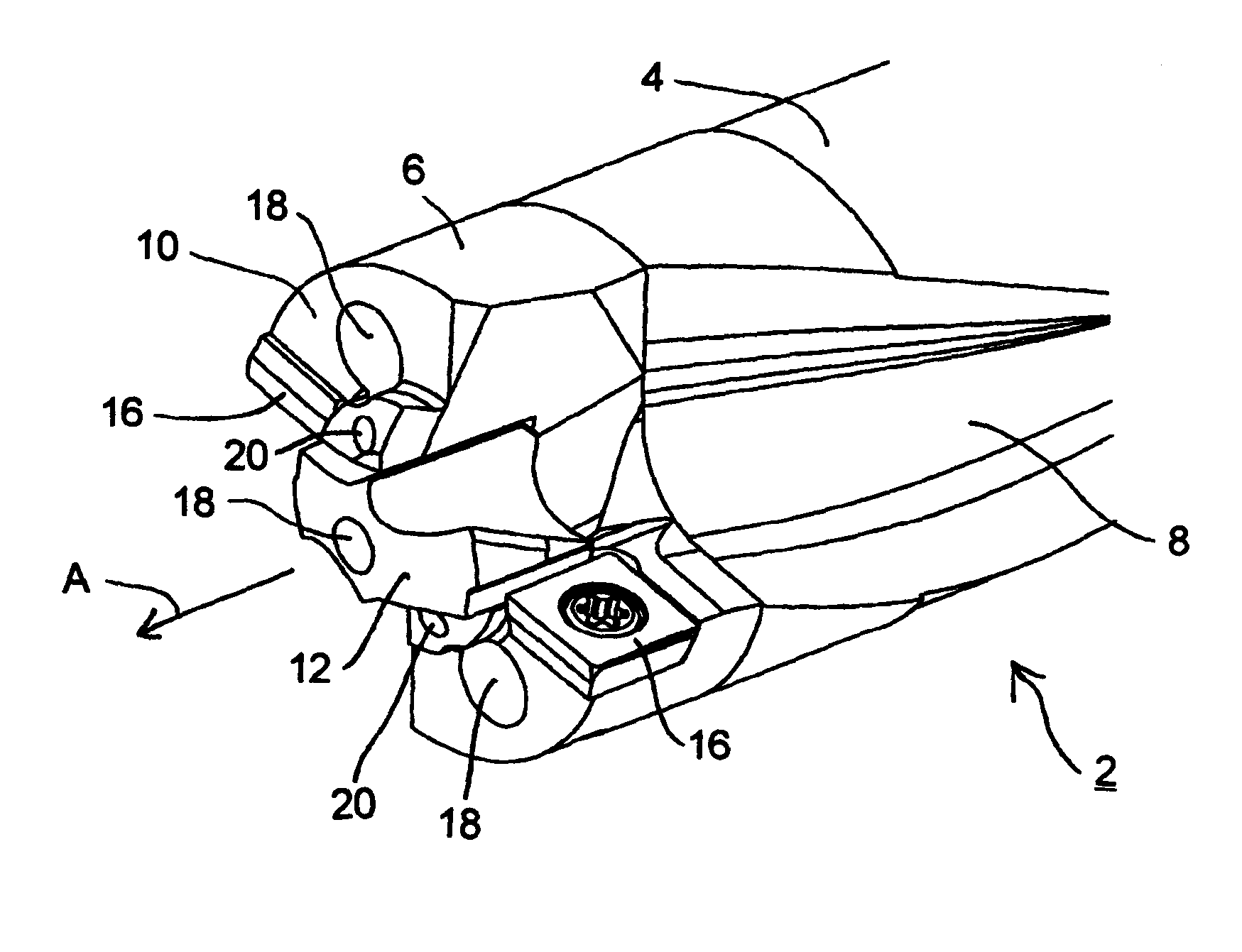 Drill, a drill assembly, and a tool head for a cutting tool