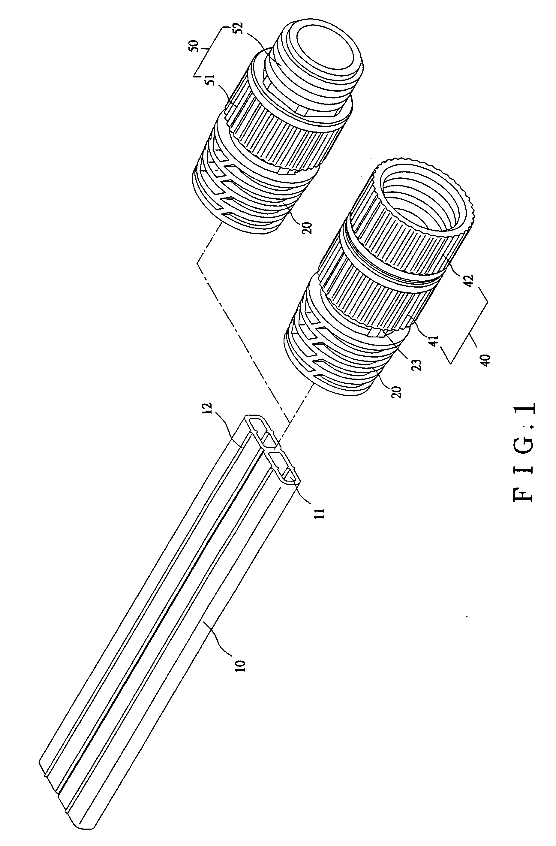 Combination of hose and hose connector