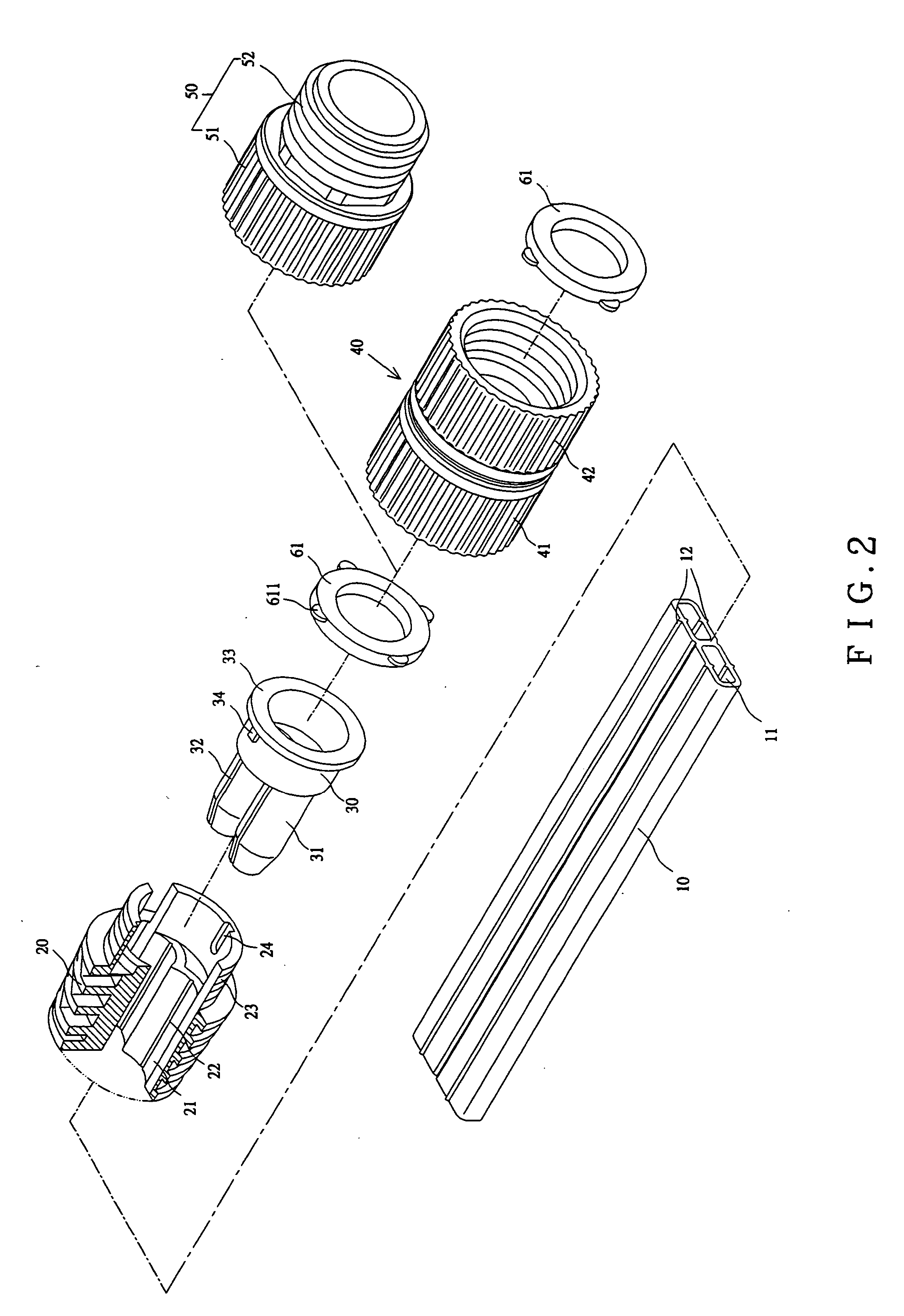 Combination of hose and hose connector