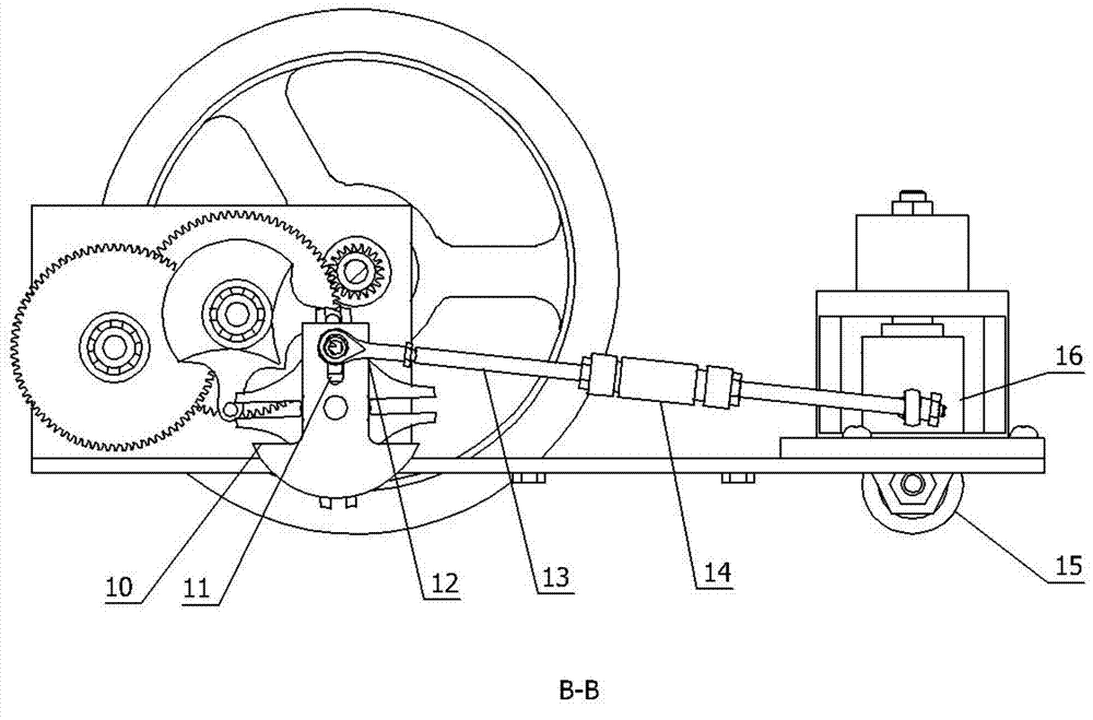 Steering mechanism of electric toy three-wheel trolley