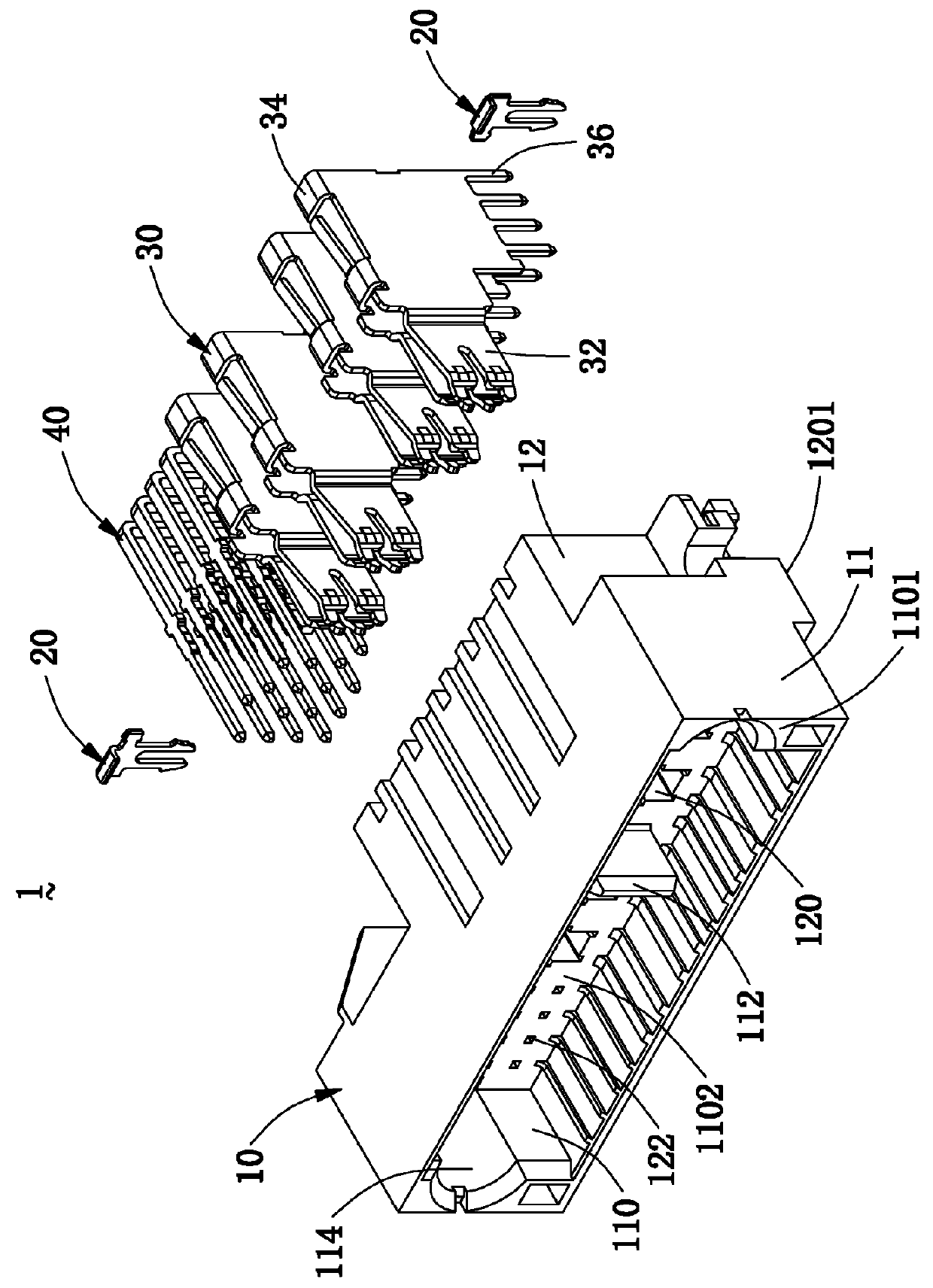 Electrical connector with locking structures