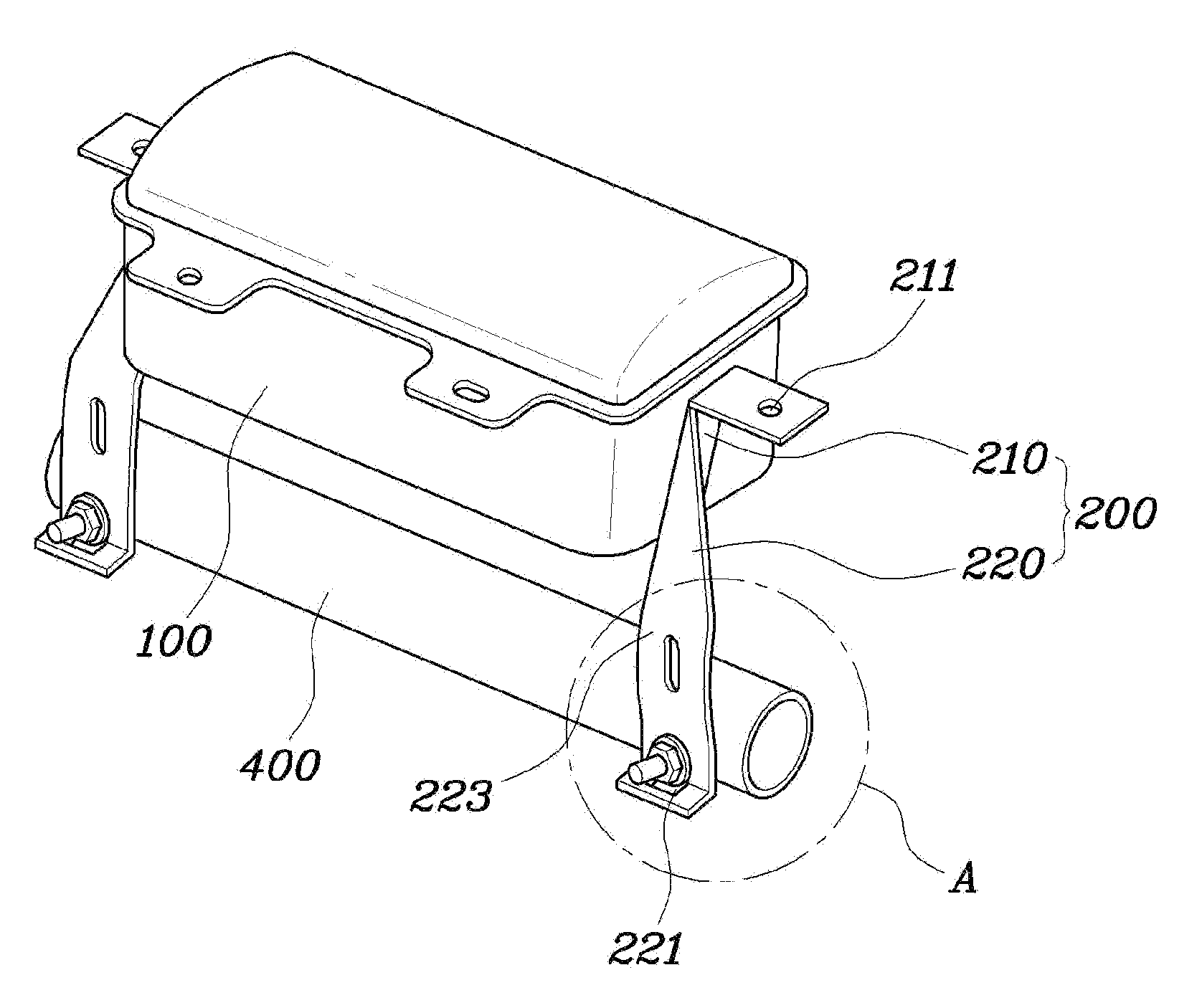 Airbag mounting assembly for vehicles