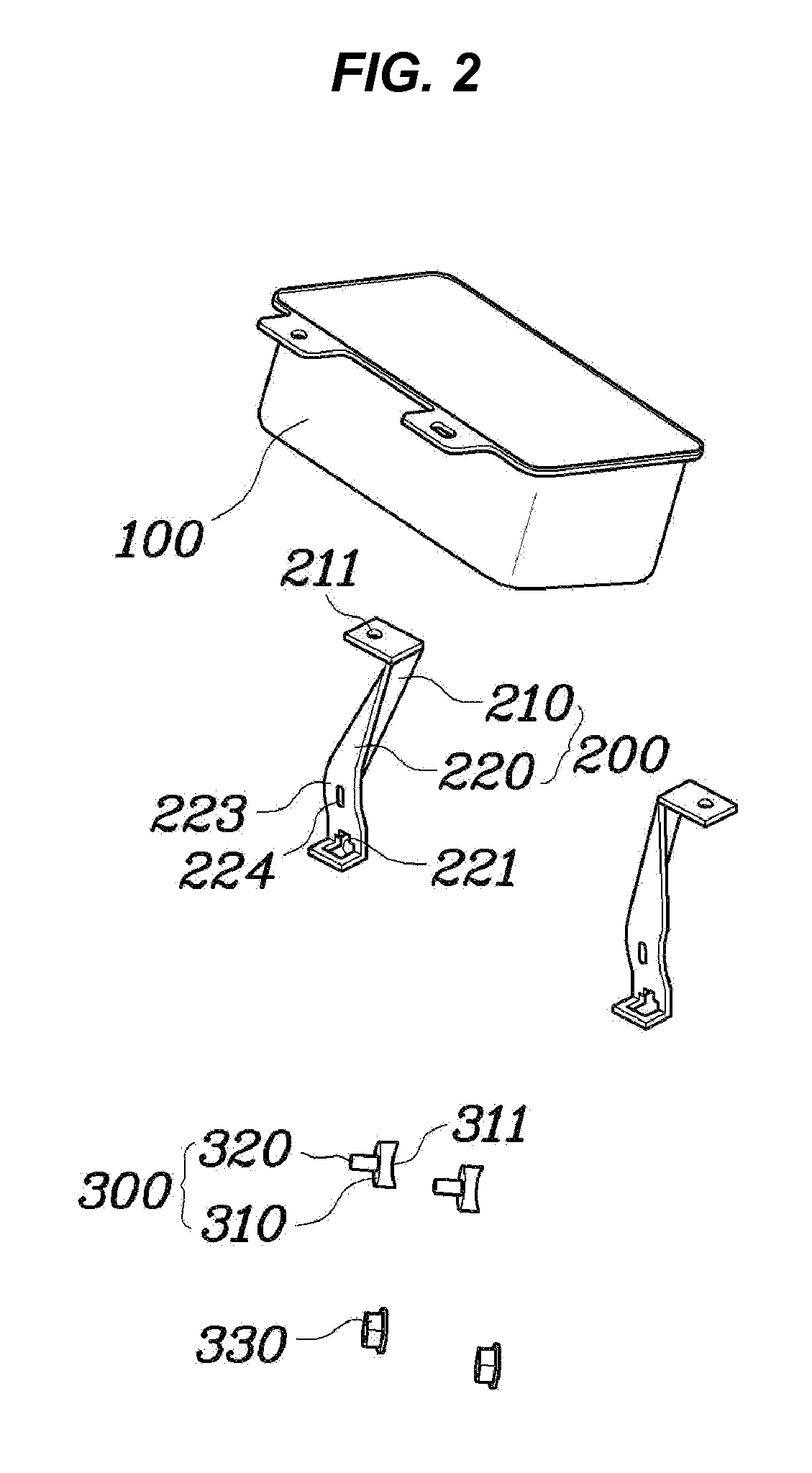 Airbag mounting assembly for vehicles