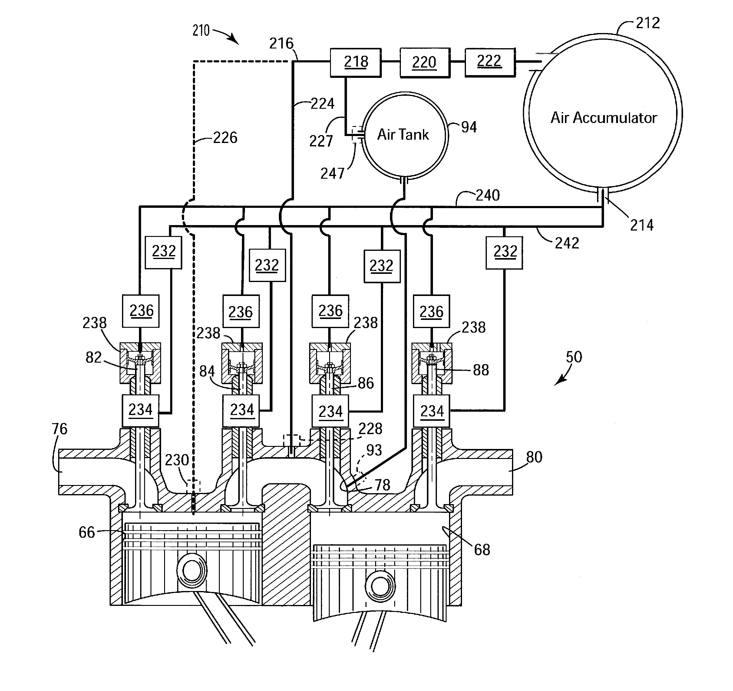 Air Supply for Components of a Split-Cycle Engine