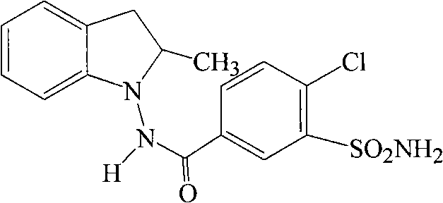 Method for synthesizing indapamide