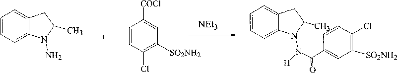 Method for synthesizing indapamide