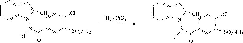 Method for synthesizing indapamide