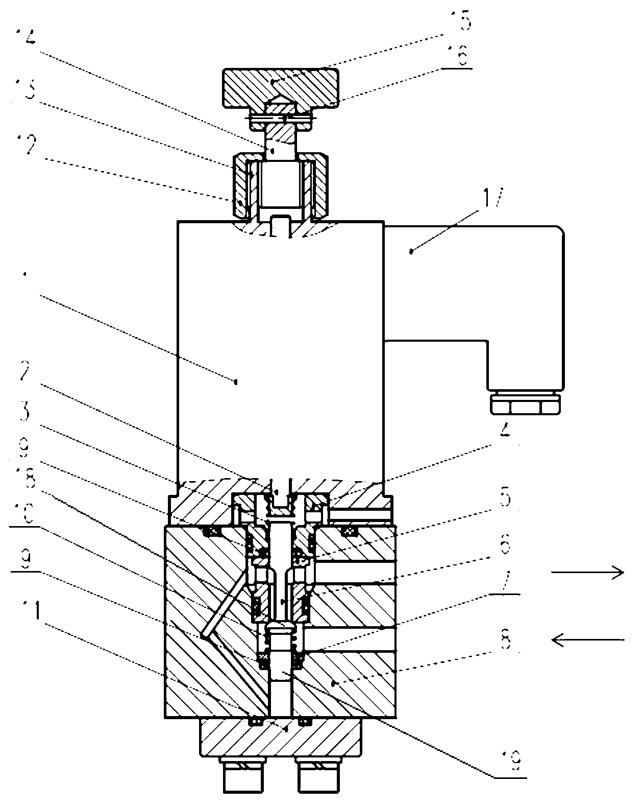 Electromagnetic differential safety valve