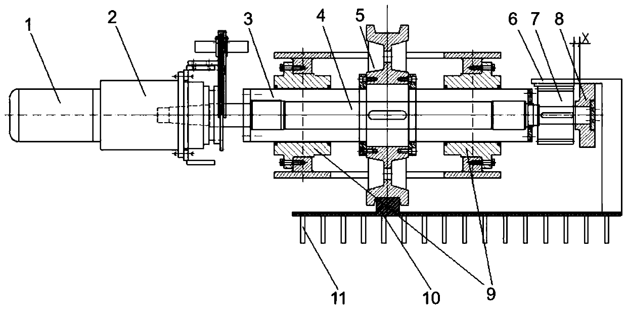 A magnetic levitation turnout rail wear measurement device and measurement method