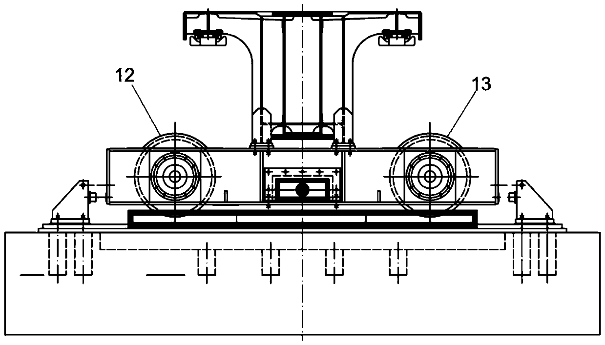 A magnetic levitation turnout rail wear measurement device and measurement method