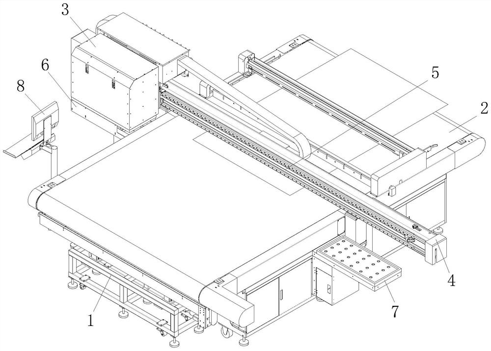 A scanning glass inkjet machine