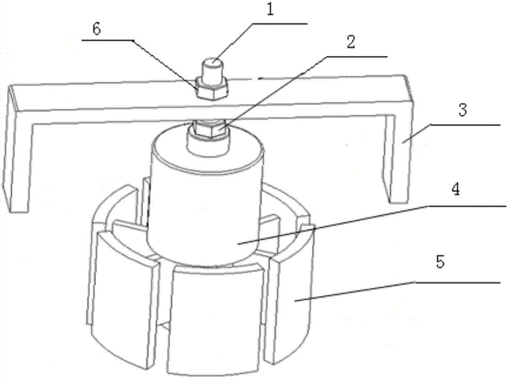 Expanding pulling-out device in diesel engine cylinder sleeve