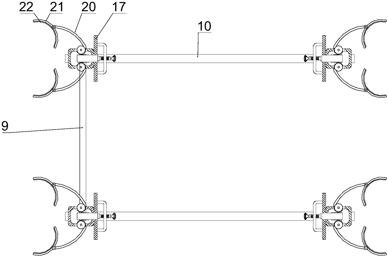 Fixing frame for livestock breeding cattle treatment