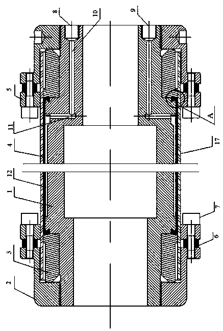 Resin matrix composite circular tube sealing experimental device