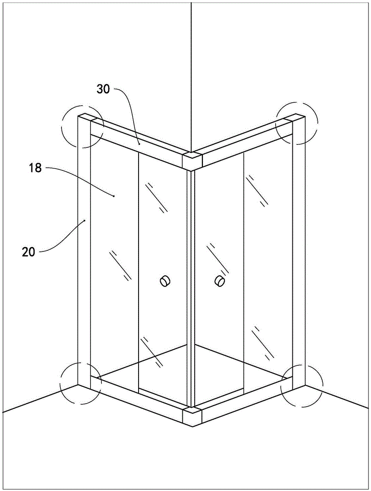 Shower room door assembly and shower room door