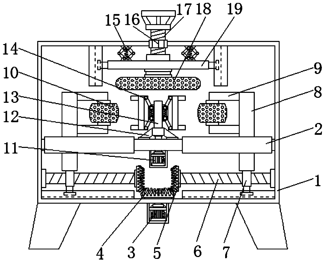 A grinding device for automobile brake disc production