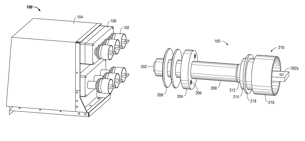 Compact transformer bushing