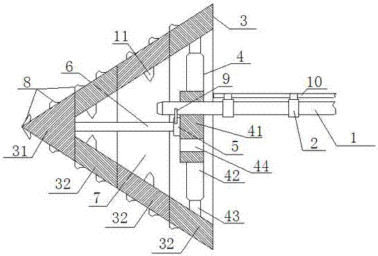 Long-distance injection pipe down pipe device