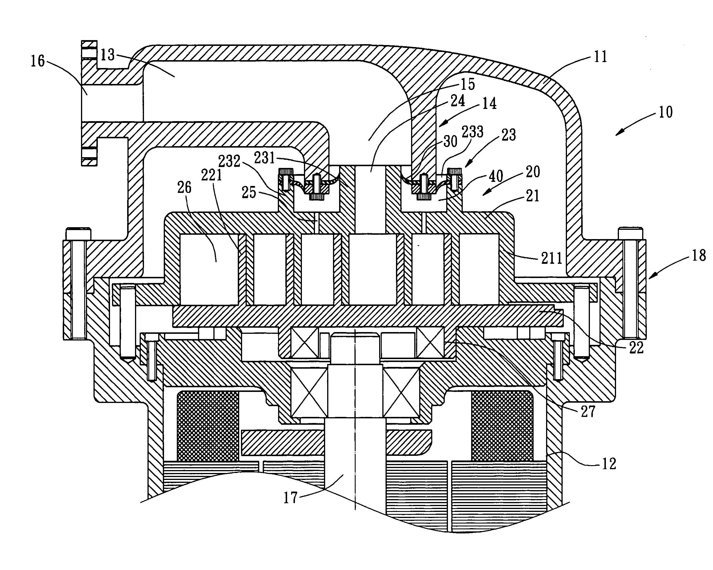 Axial compliance mechanism of scroll compressor