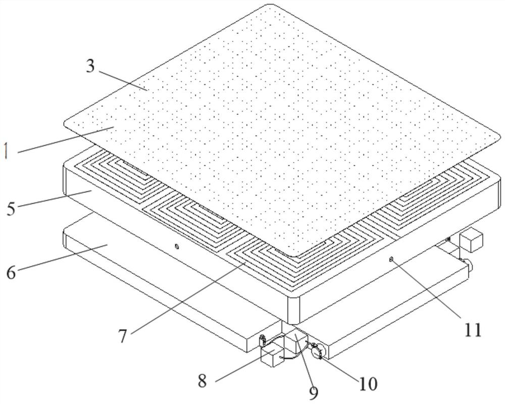 Temperature control mattress capable of supplying air