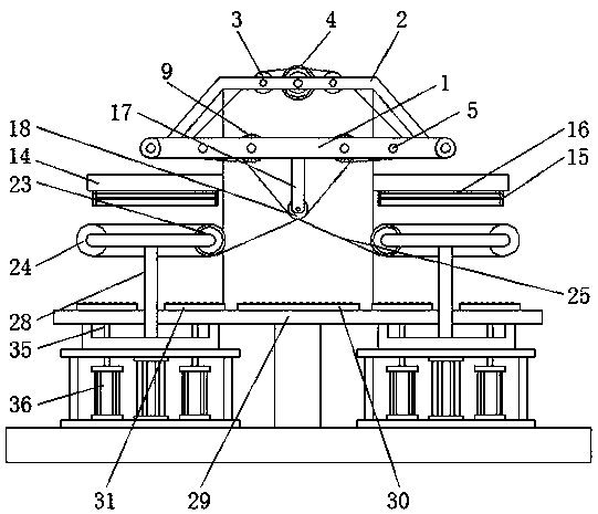 Packaging outer-layer film adhering seal layer device