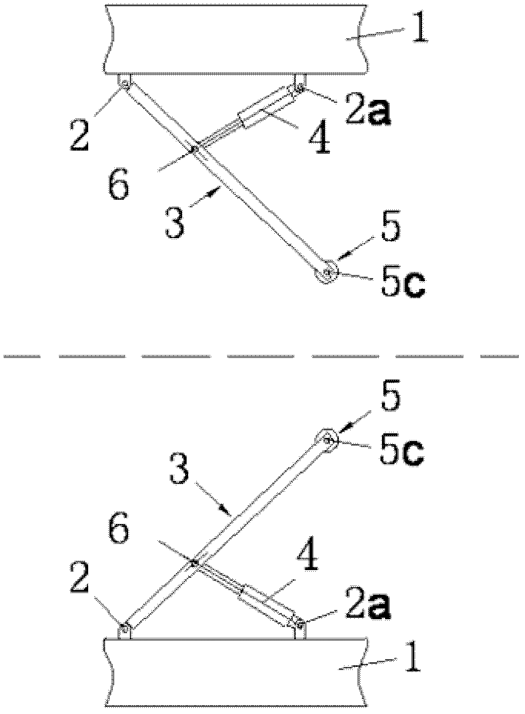 Hydraulic location device for guiding ship in floating dock and working method thereof
