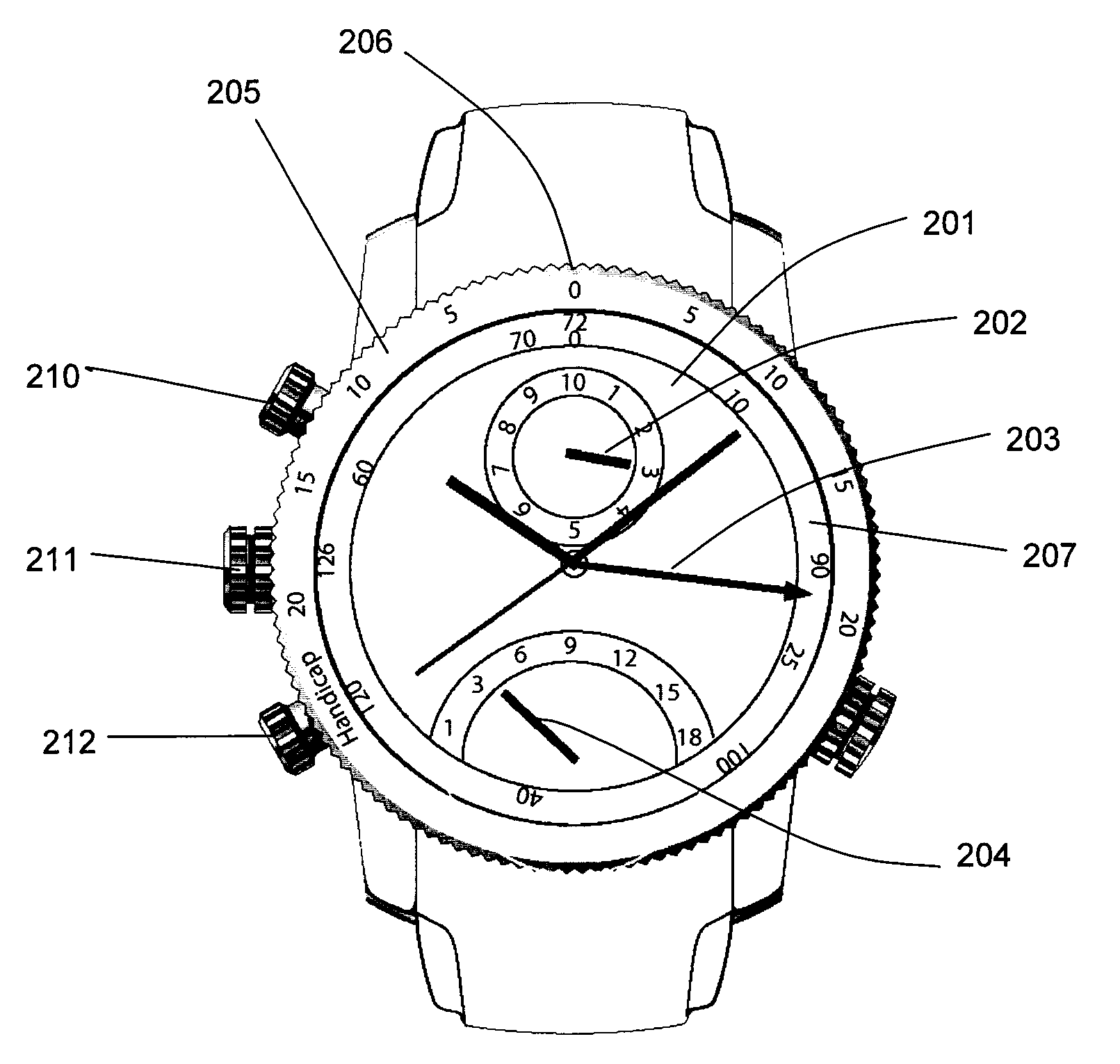 Mechanical golf counter