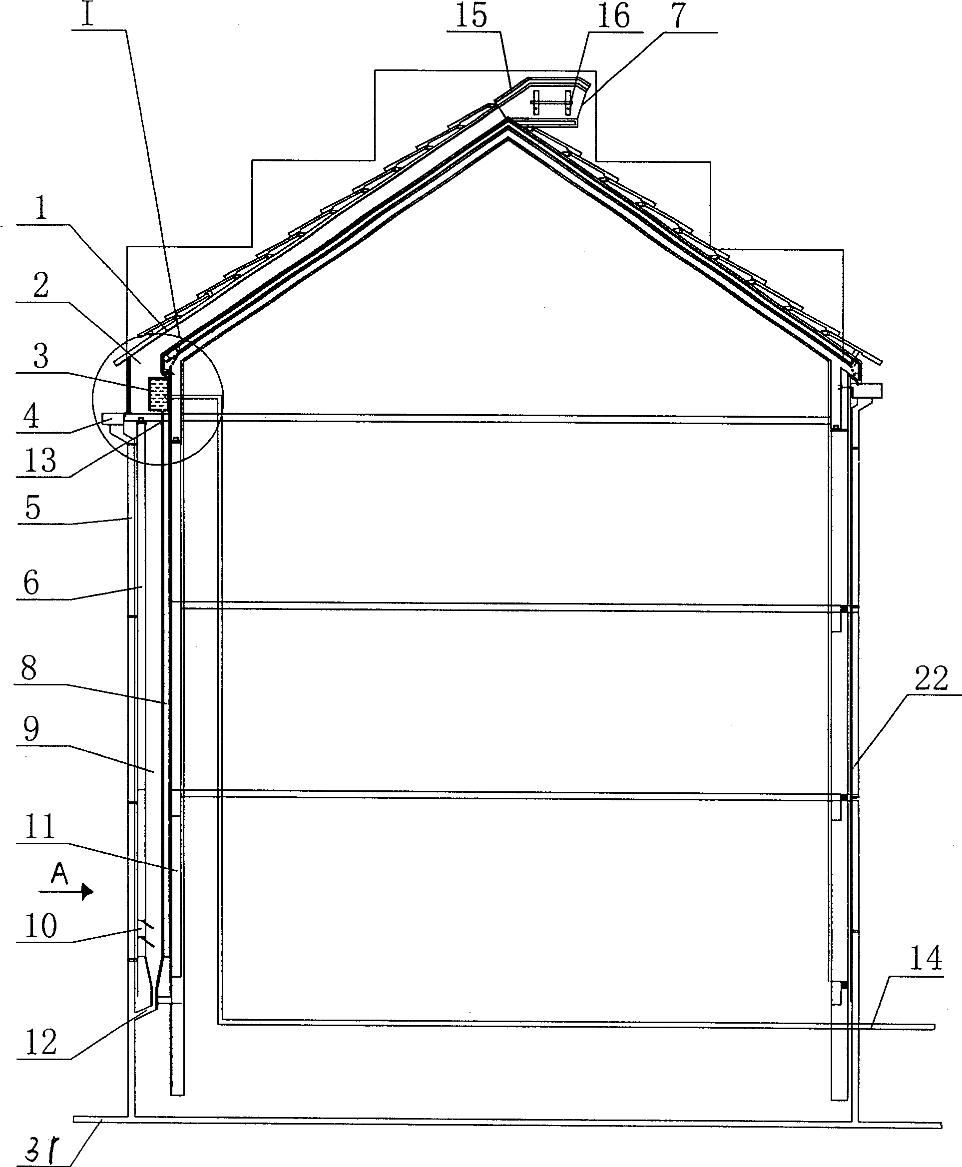 Solar energy water-seeping evaporation and radiation electricity-generating room