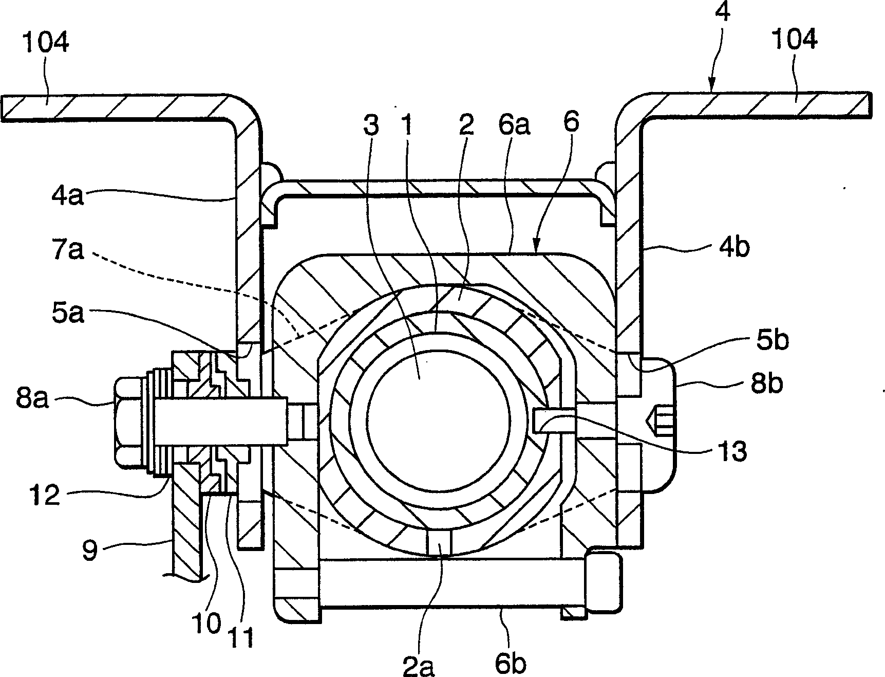 Shock absorbing steering column unit for vehicle