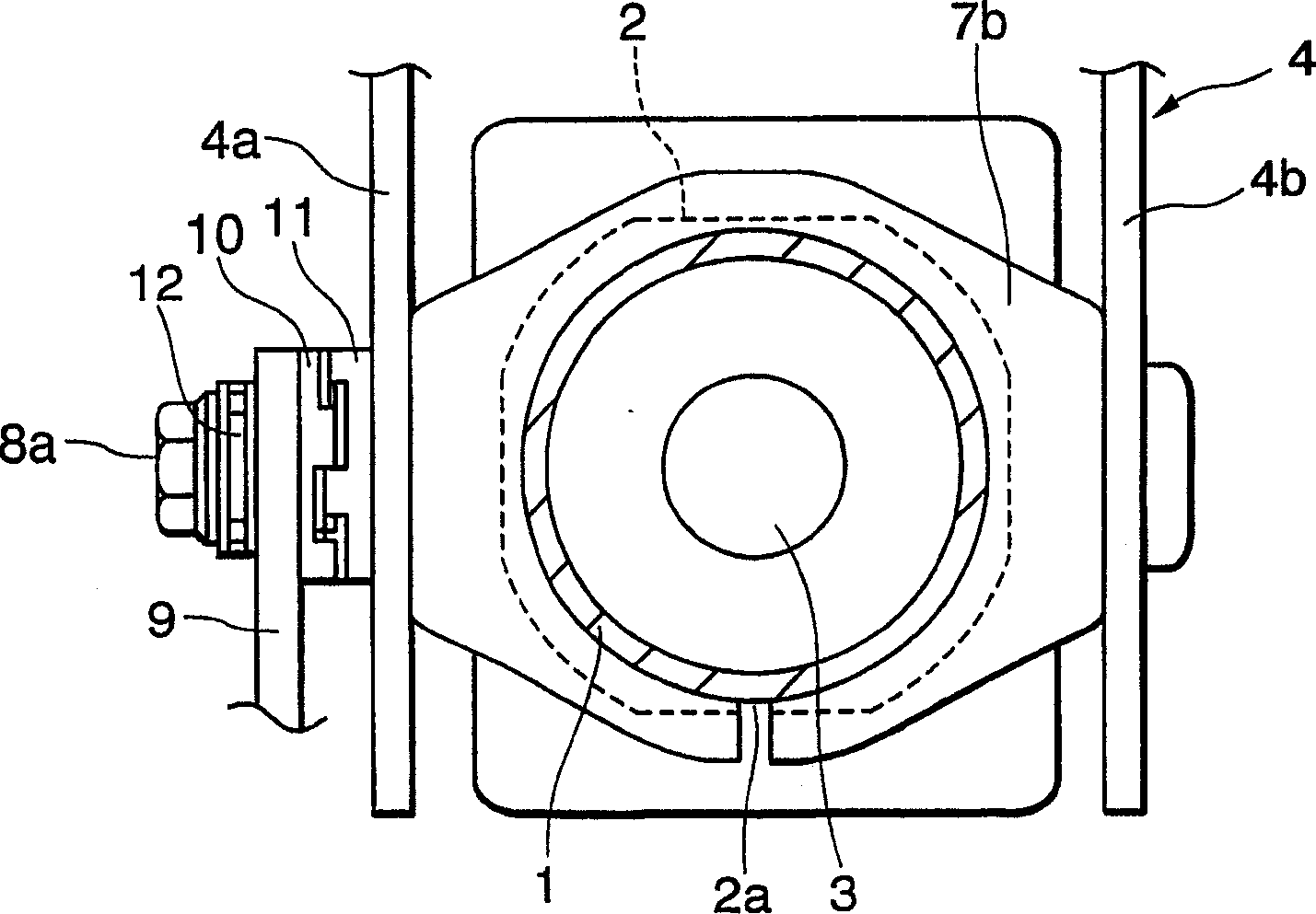 Shock absorbing steering column unit for vehicle