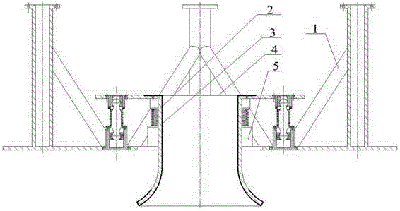 An anti-blocking hanging drilling riser recovery guide device