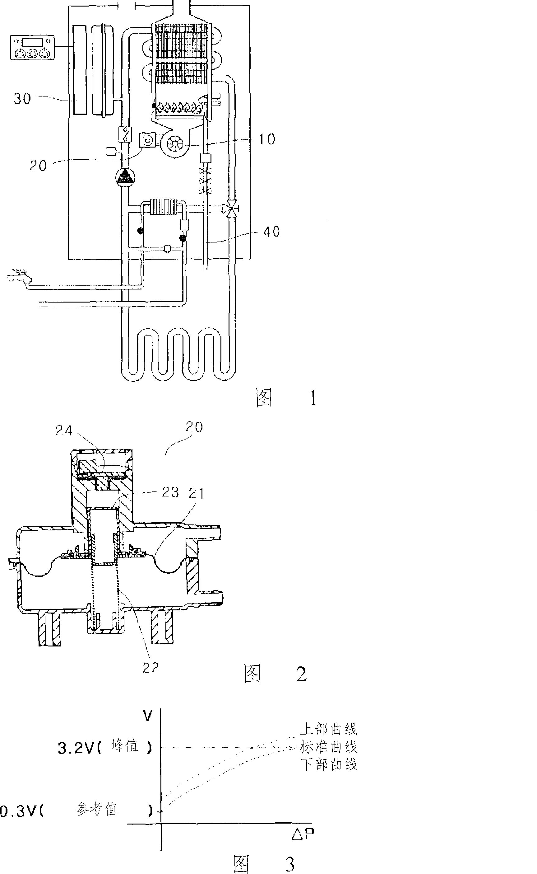 Boiler and method for controlling air and fuel ratio using air pressure sensor