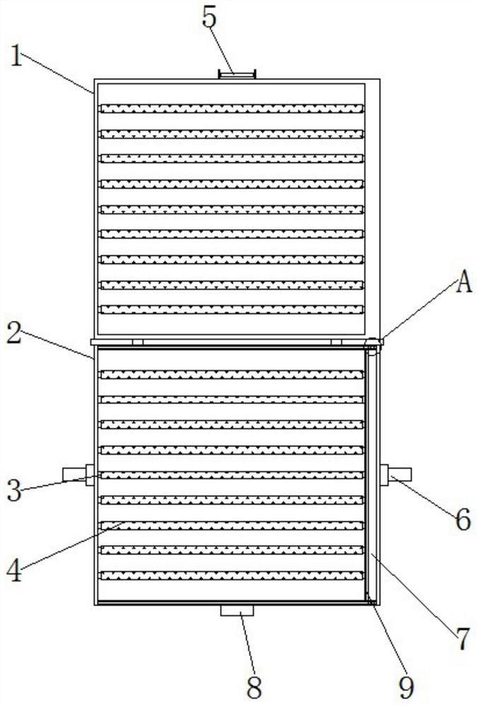 Rotary clamping plate structure for drying of oryzias latipes