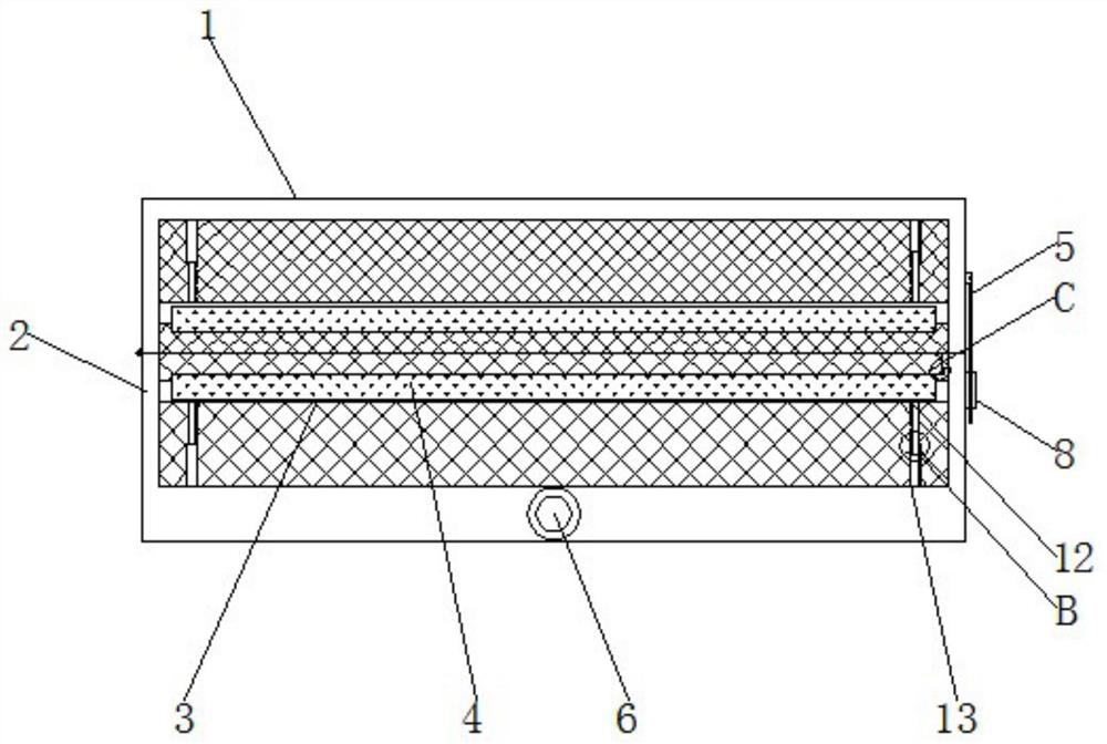 Rotary clamping plate structure for drying of oryzias latipes
