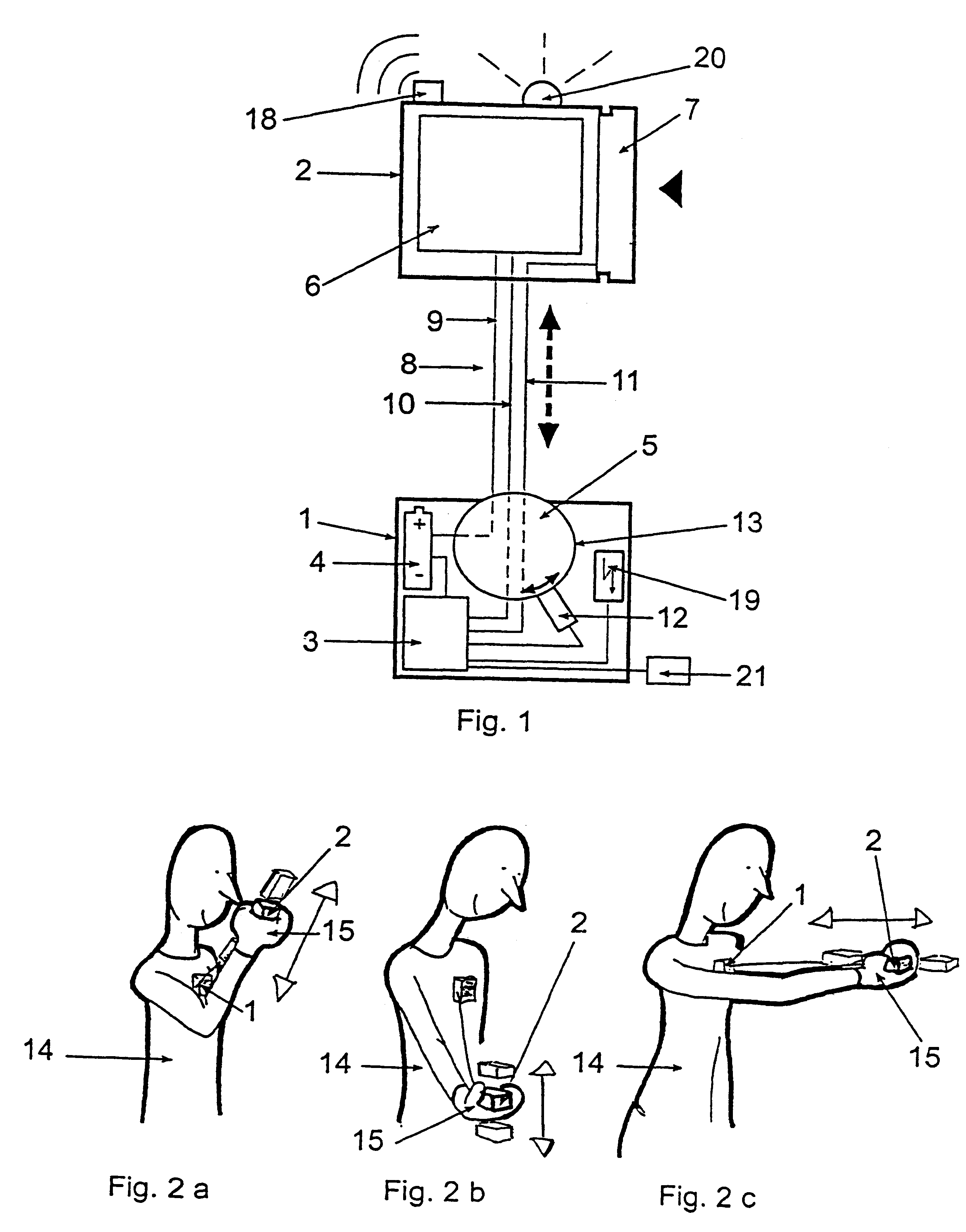 User interface for selecting functions in an electronic hardware