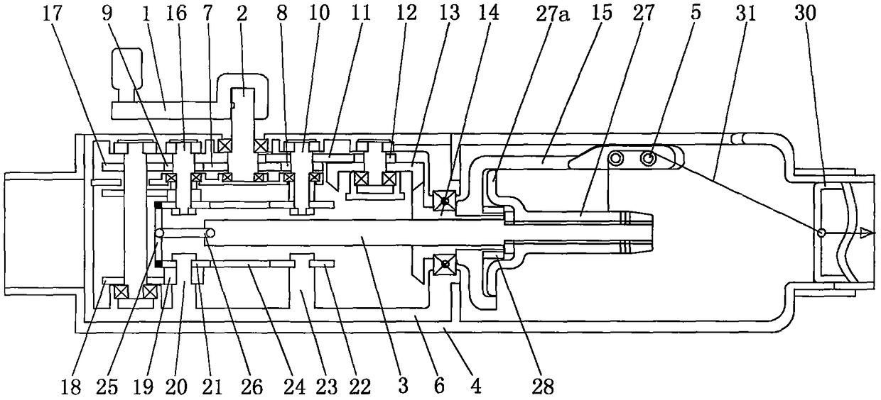 Chain drive longitudinal winding device