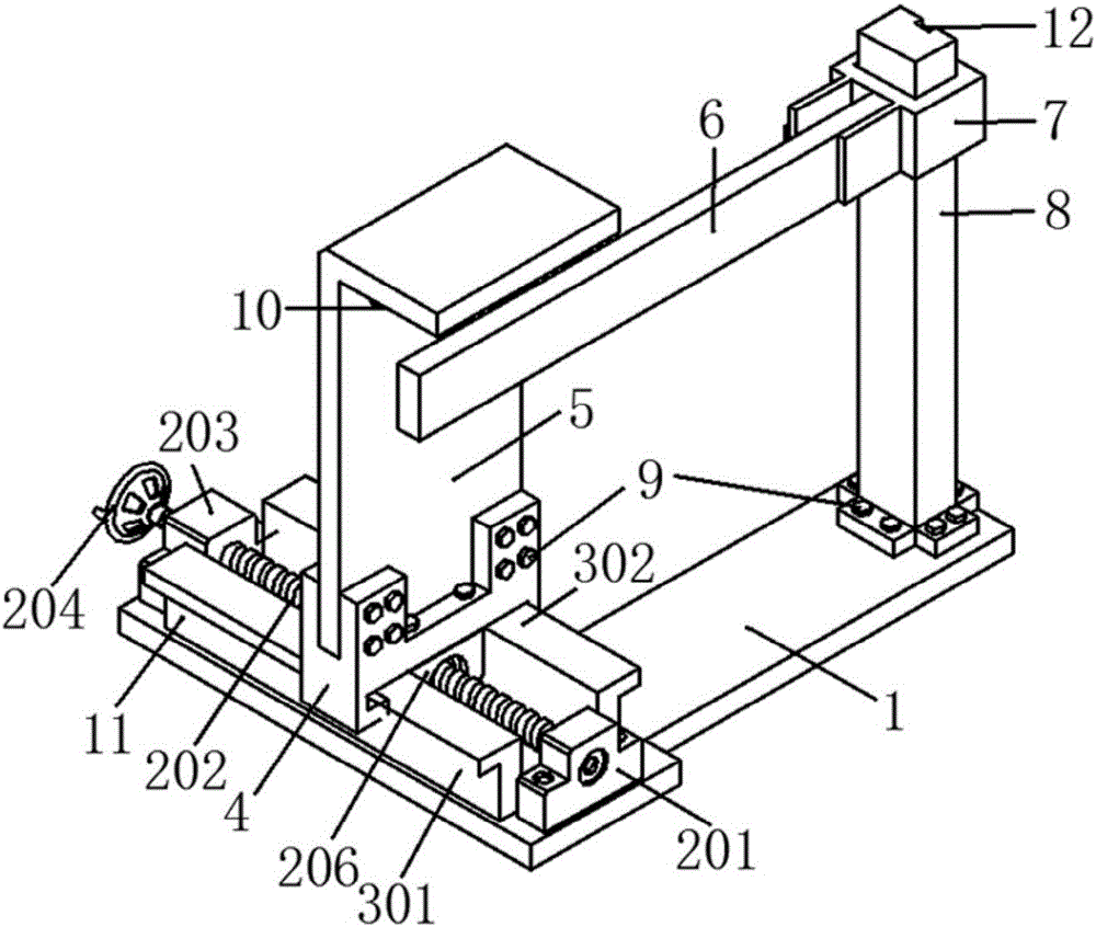 Eddy current damping characteristic testing device