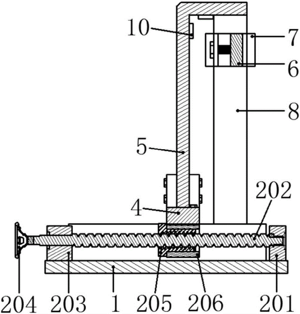 Eddy current damping characteristic testing device