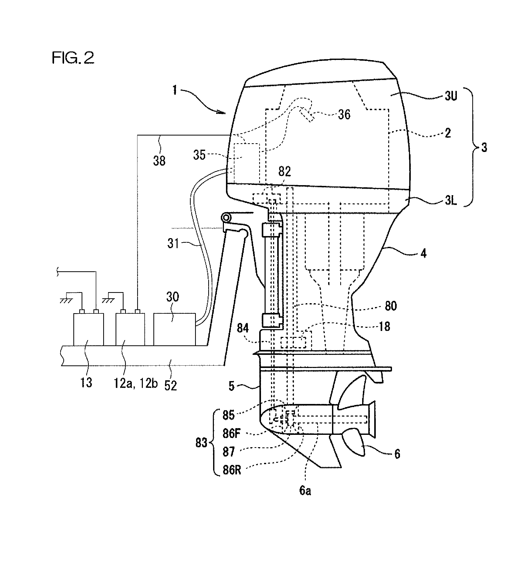 Battery charge control device and marine vessel including the same