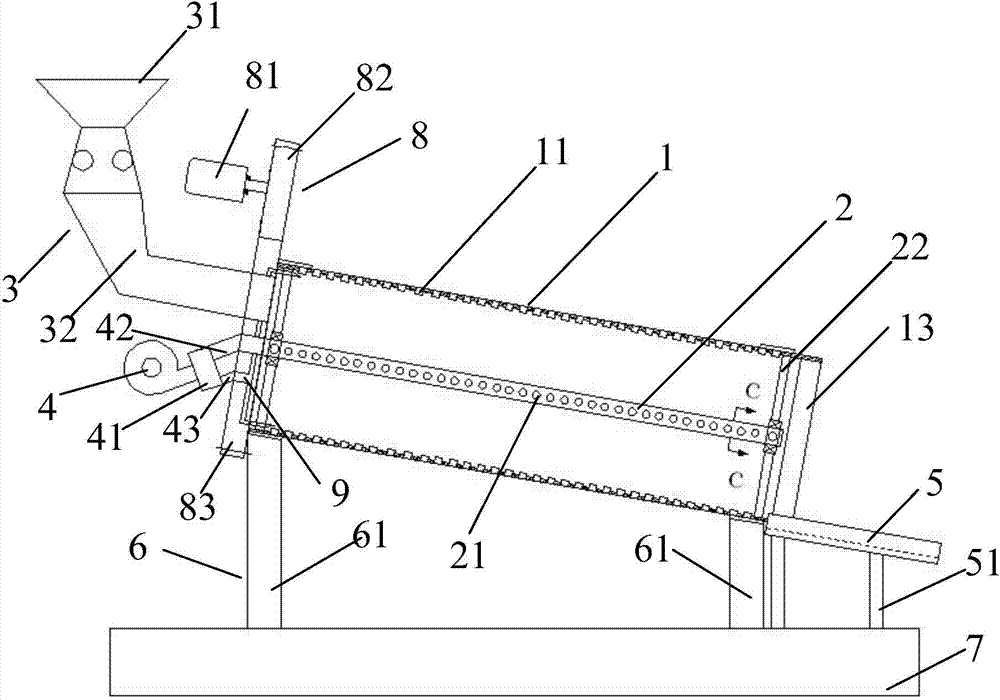 Efficient drying treatment equipment for garbage