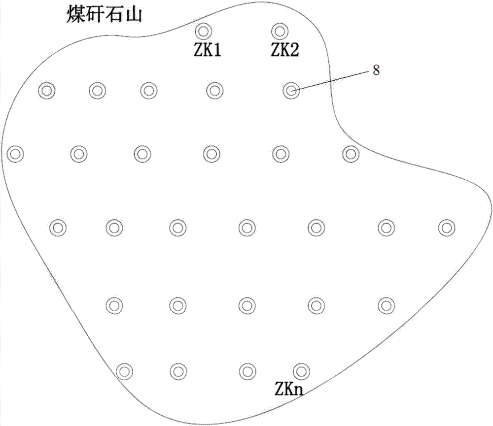 Monitoring system of omnibearing distributed coal-gangue-mountain spontaneous combustion prevention and method thereof